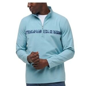 Travis Mathew Small Blue 1/4 Quarter-Zip‎ Pullover Sit and Sip Performance NWT